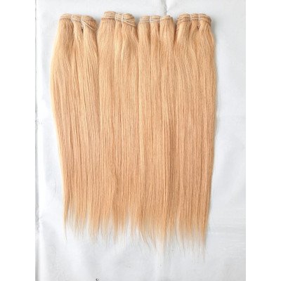 Straight Blonde Human Hair Extensions #613 Color